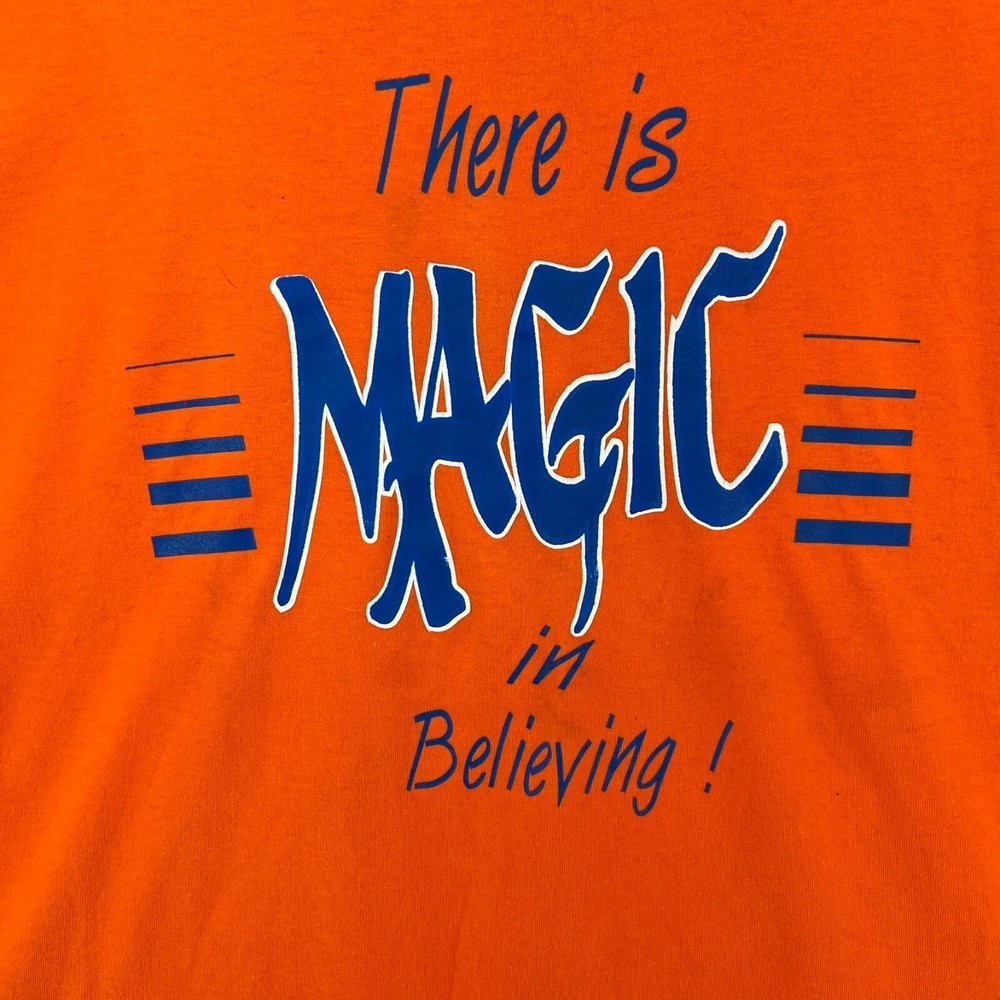 VTG There's MAGIC in Believing T Shirt SCREEN STARS BEST Single Stitch USA Men L